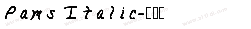 Pams Italic字体转换